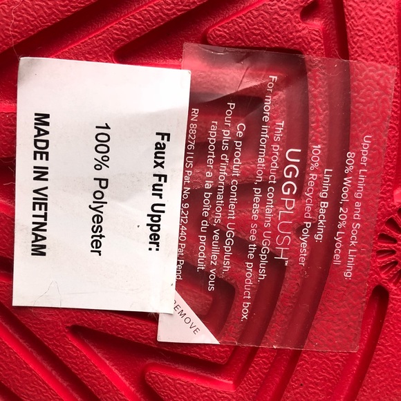 UGG Boots Pink Red PVC 9 Waterproof NEW - Picture 12 of 12